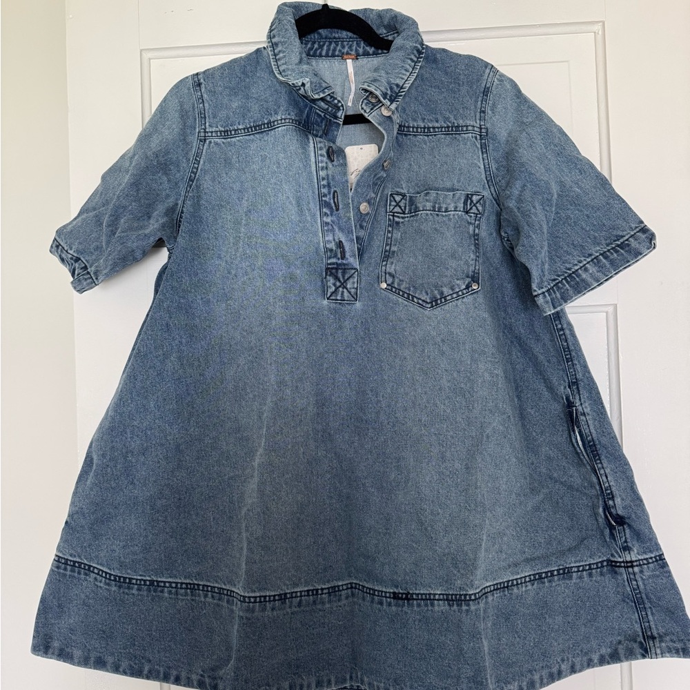 NWT Free People Remino Denim Minidress